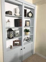Double Hidden Bookcase Door – Lower Cabinet Storage (Style 2) — view 3