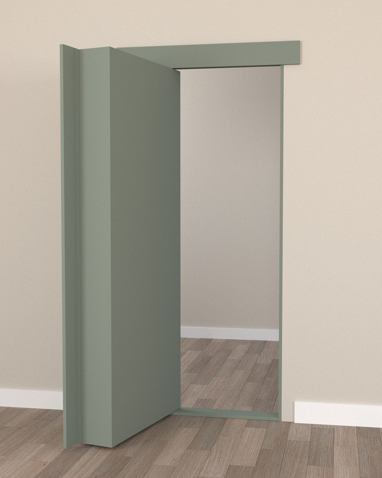 Single Hidden Bookcase Door – Contemporary Shelf Cabinet (Style 5) — view 2