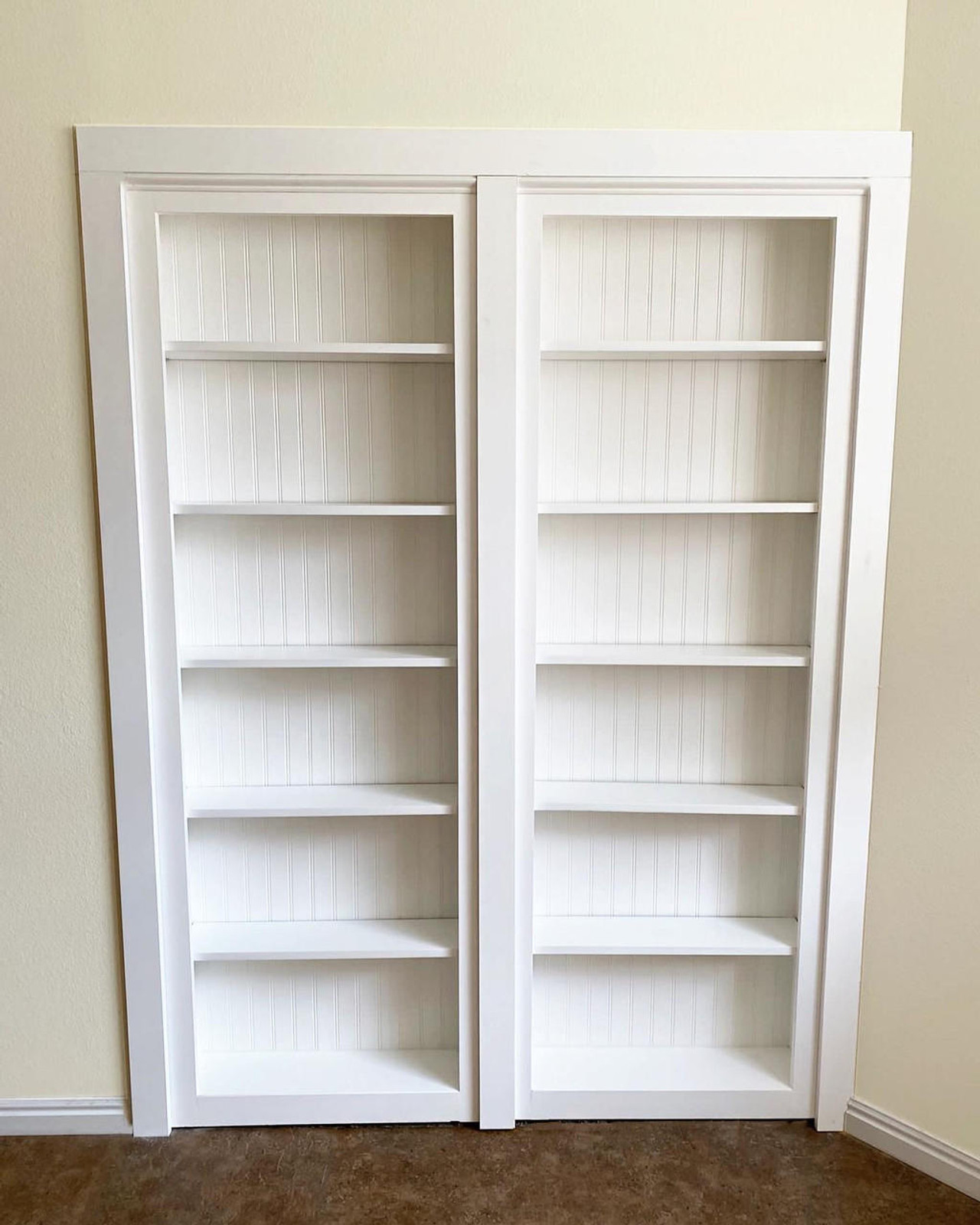 Double Hidden Bookcase Door – Classic Shelves (Style 1) — view 5