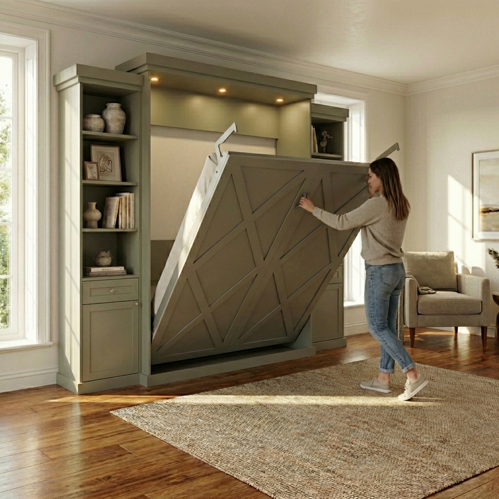 Murphy Bed Cabinet – X Panel Front (Style 3) — view 4