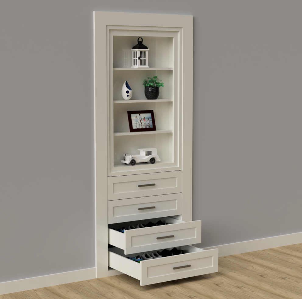 Hidden Closet Single Door Storage System — view 2