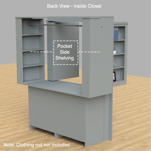 Hidden Closet Double Door with Desk — view 8