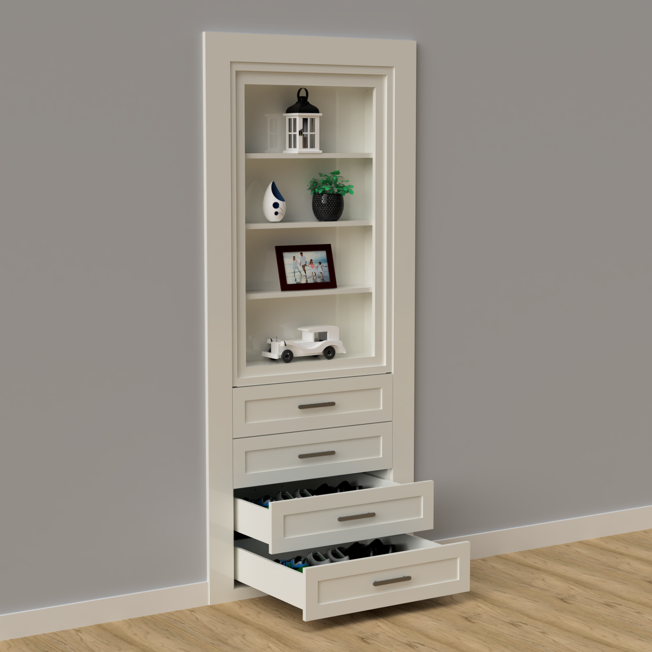 Hidden Closet Single Door Storage System — view 2