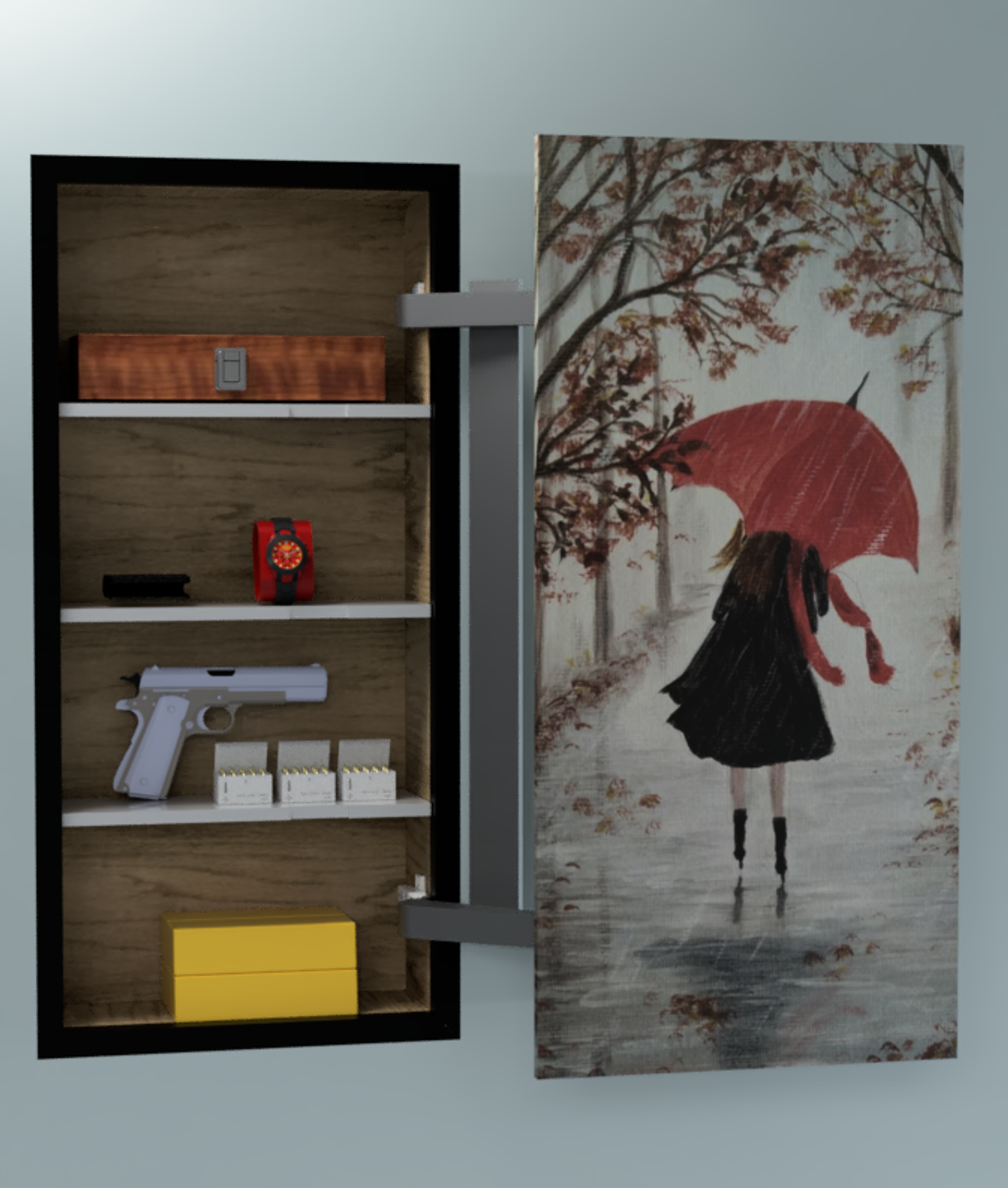 Hidden Wall Safe Cabinet - view 2