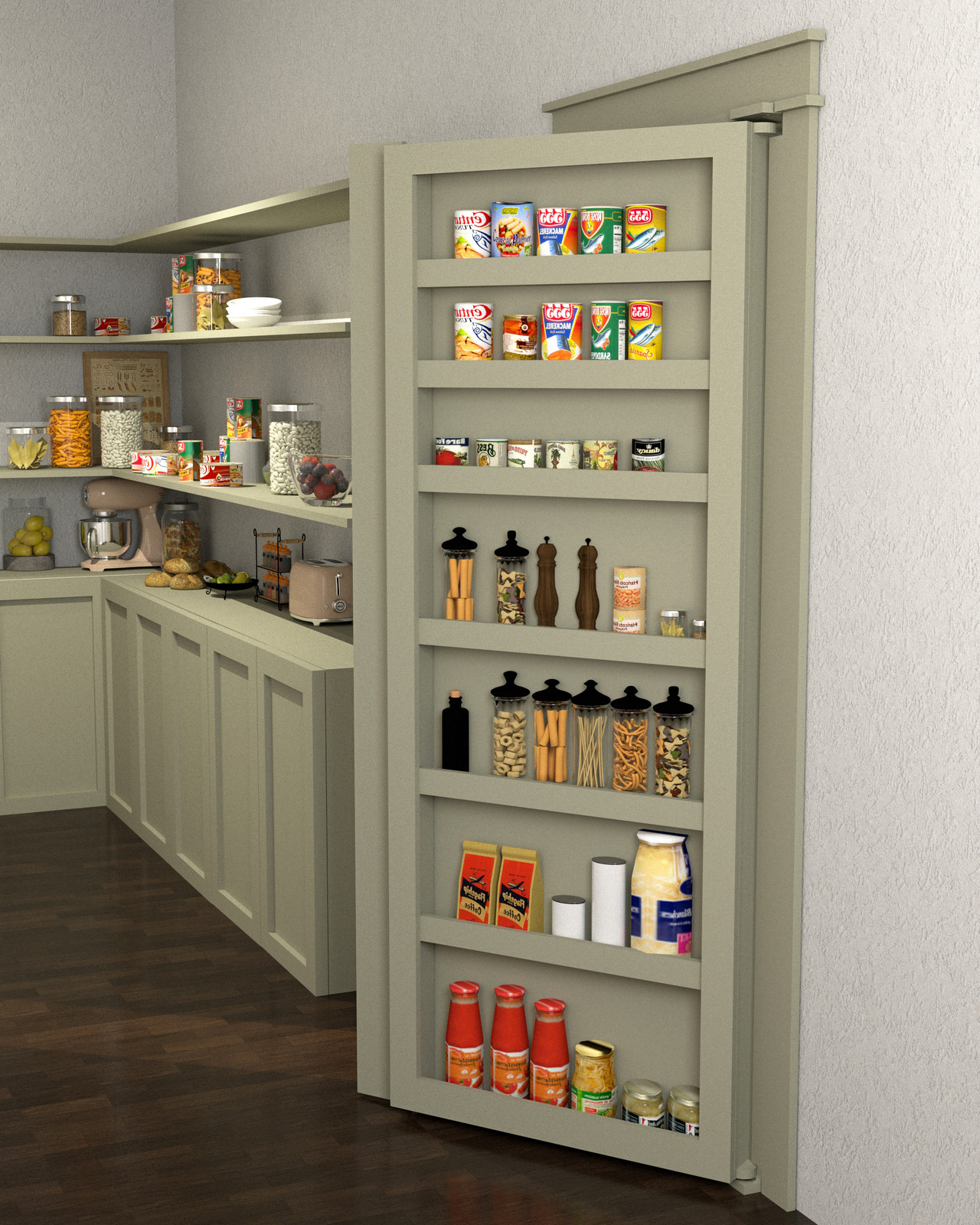 Kitchen Pantry Hidden Door — view 2