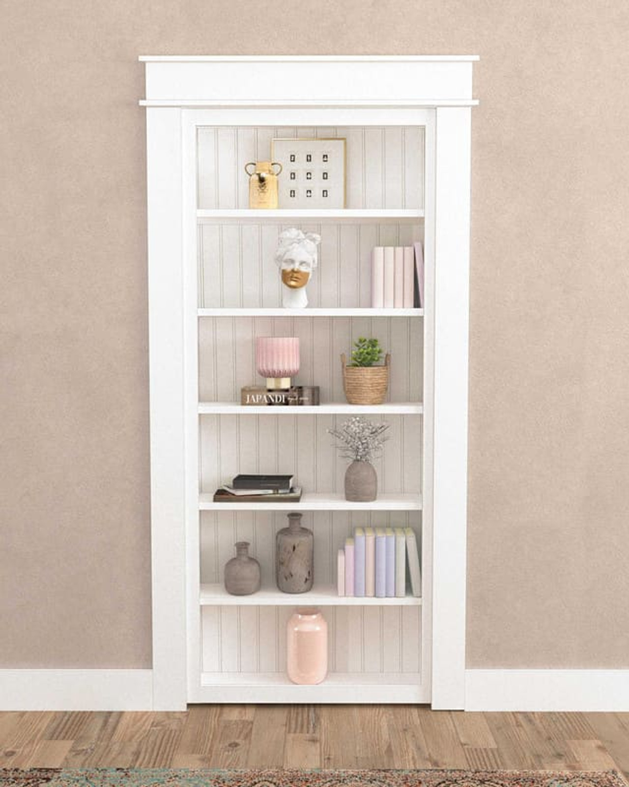 Single Hidden Bookcase Door – Open Shelf Classic (Style 1) — view 2