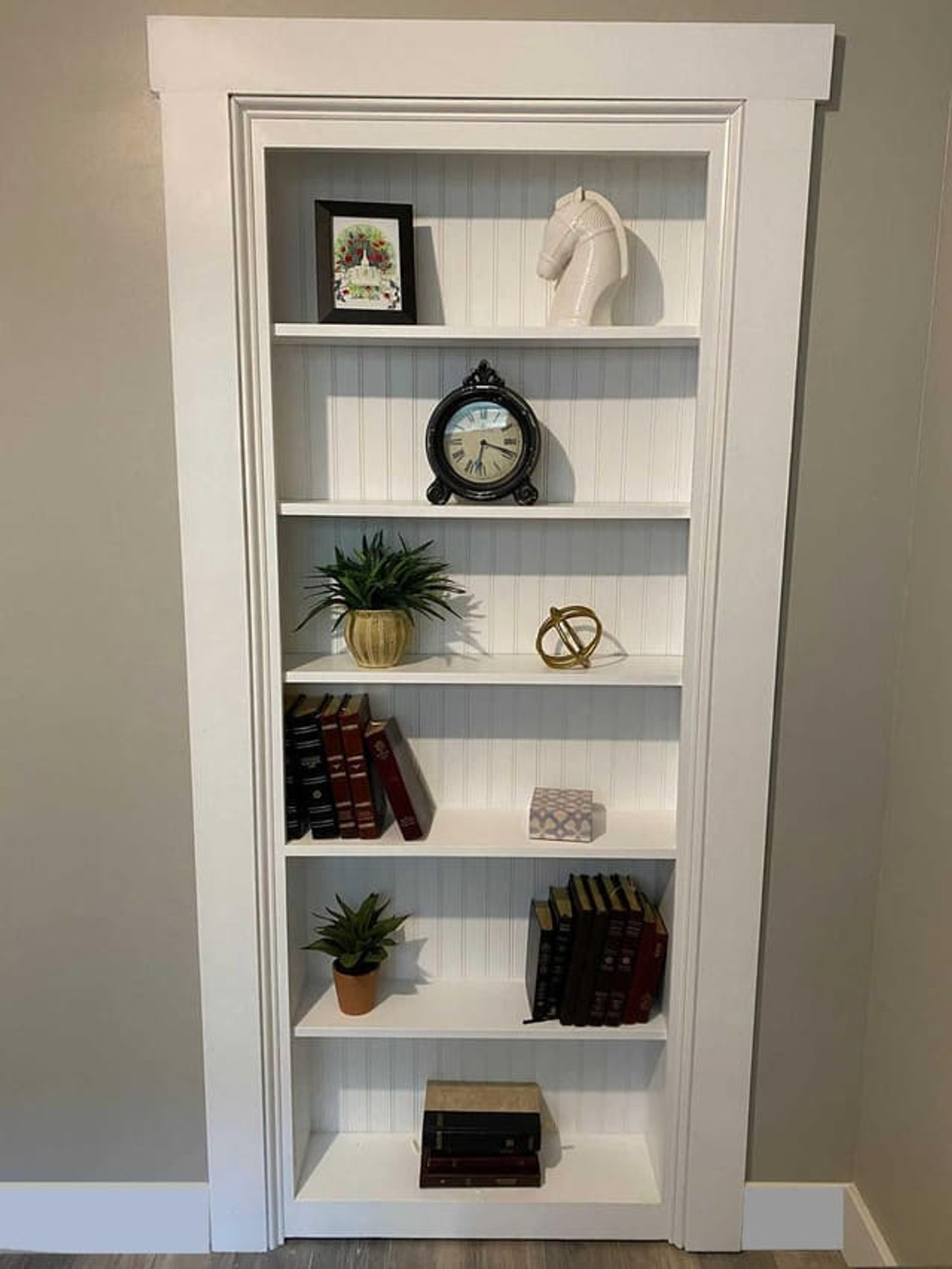 Single Hidden Bookcase Door – Open Shelf Classic (Style 1) — view 3