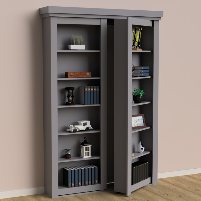 de muro oculta Puerta librero – Open repisas (Estilo 1) by Maderra