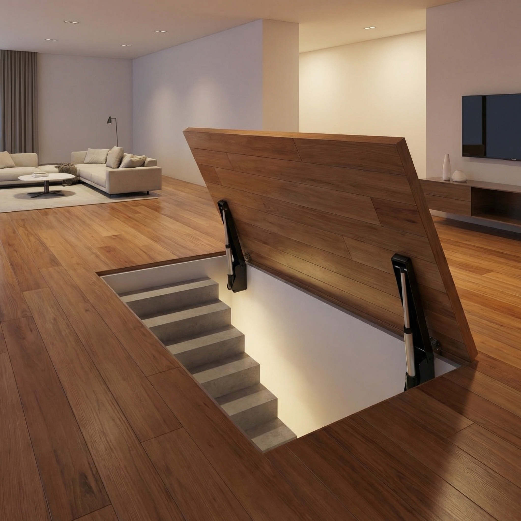Basement Hidden Trap Door - Custom Hidden Door by Maderra