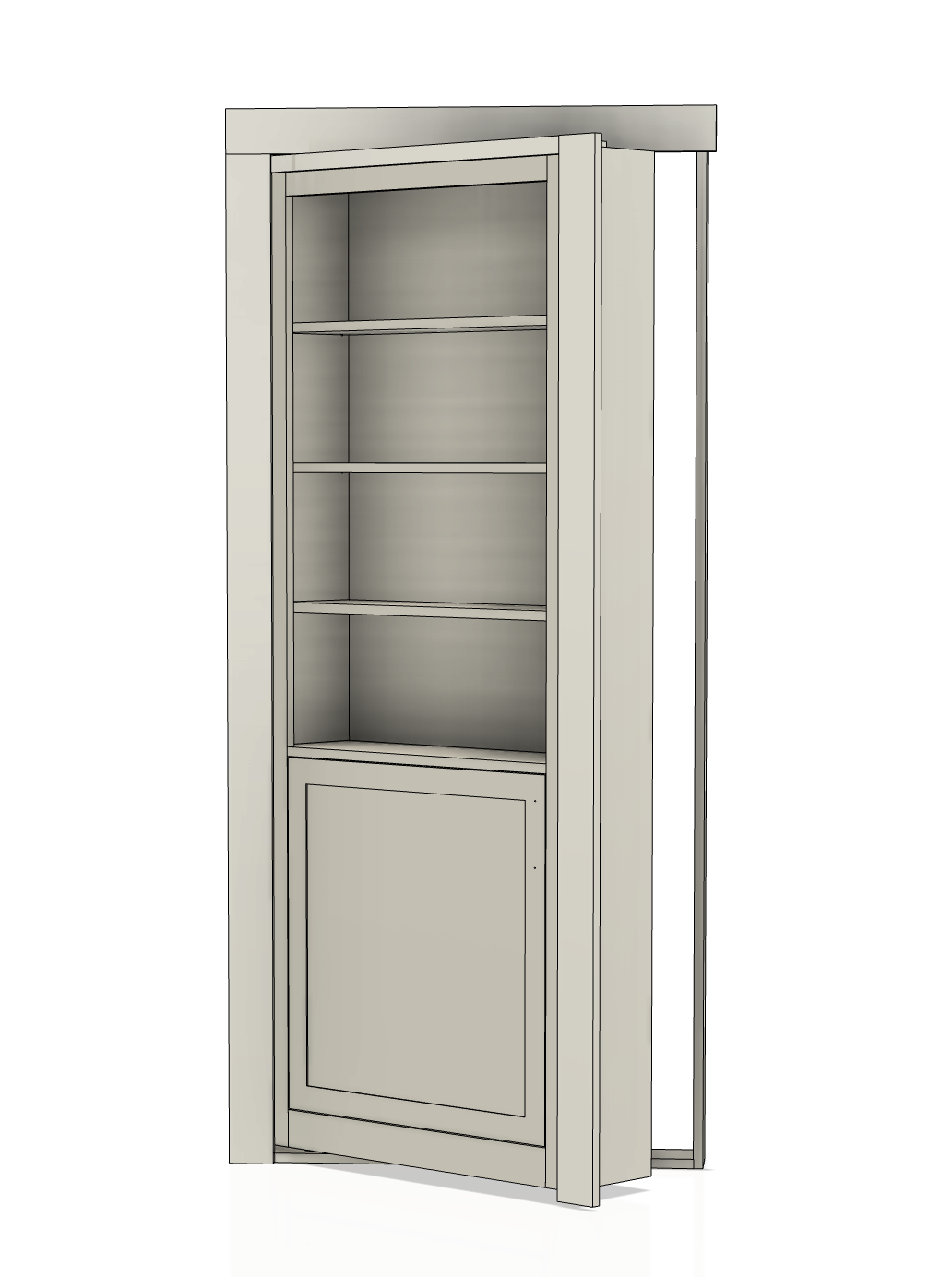 Puerta Librero Oculta con Gabinete Inferior para Armar by Maderra