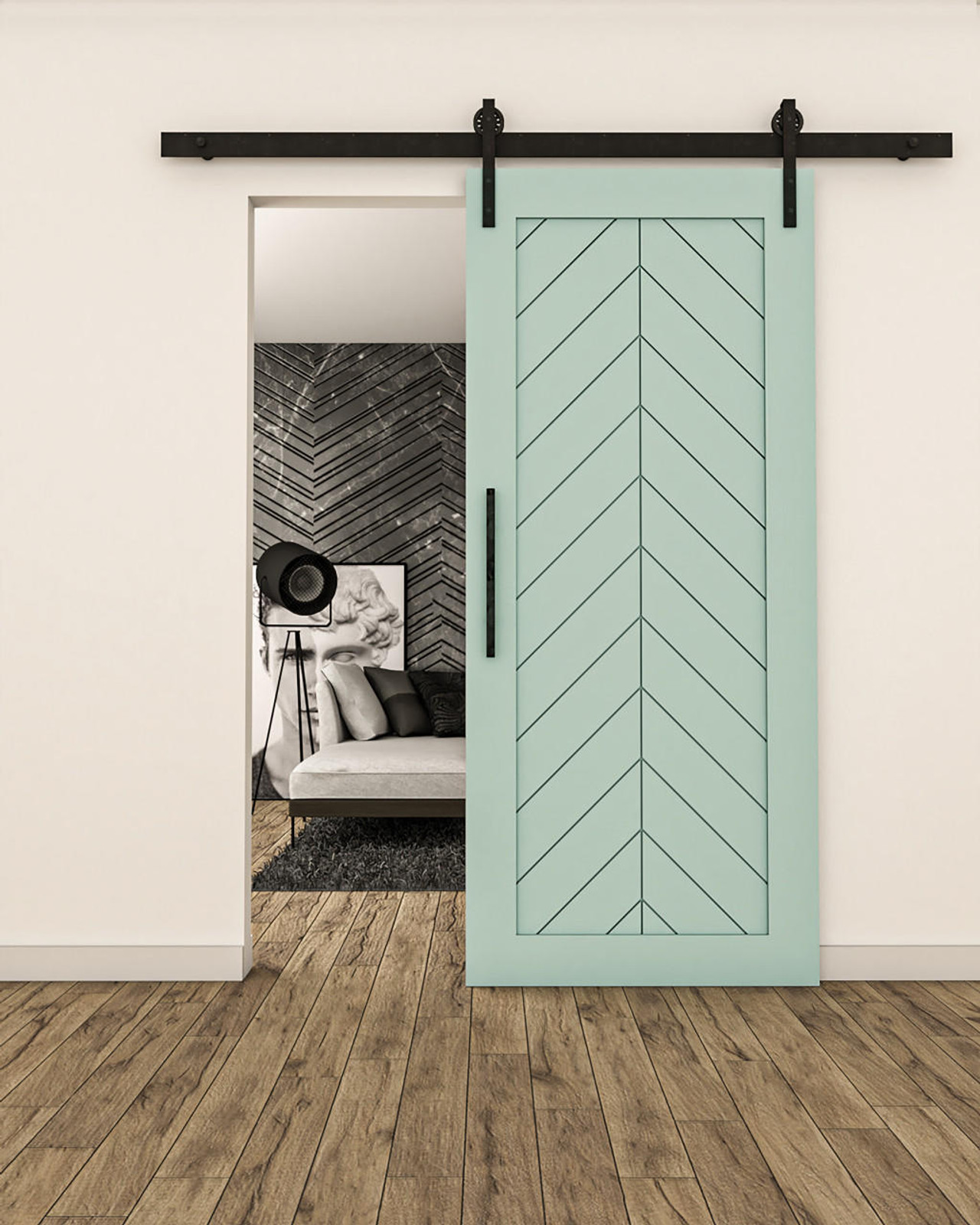 individual Barn puerta – Herringbone Panel (Estilo 4) by Maderra