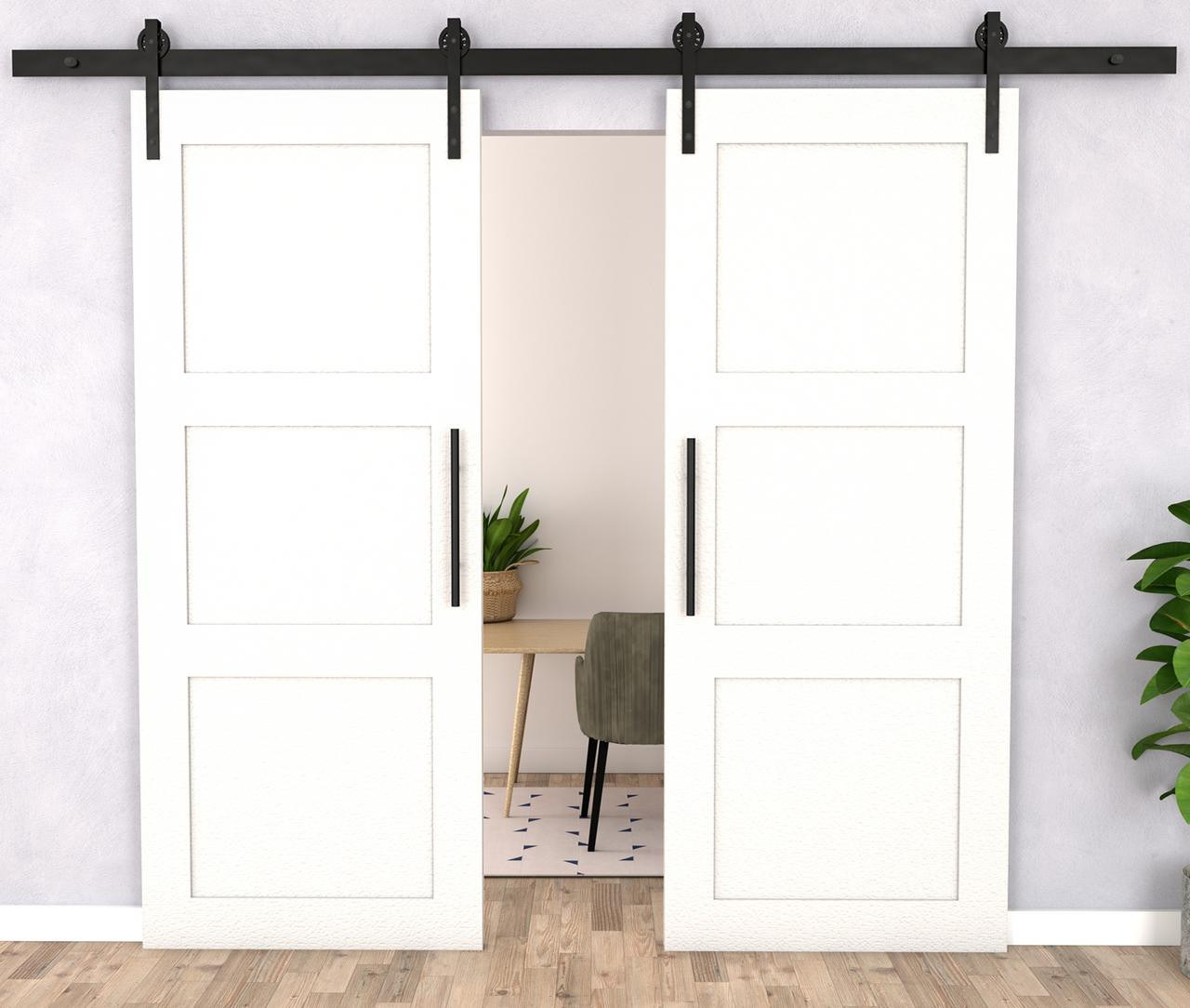 doble Barn puerta – Classic Panel (Estilo 1) by Maderra