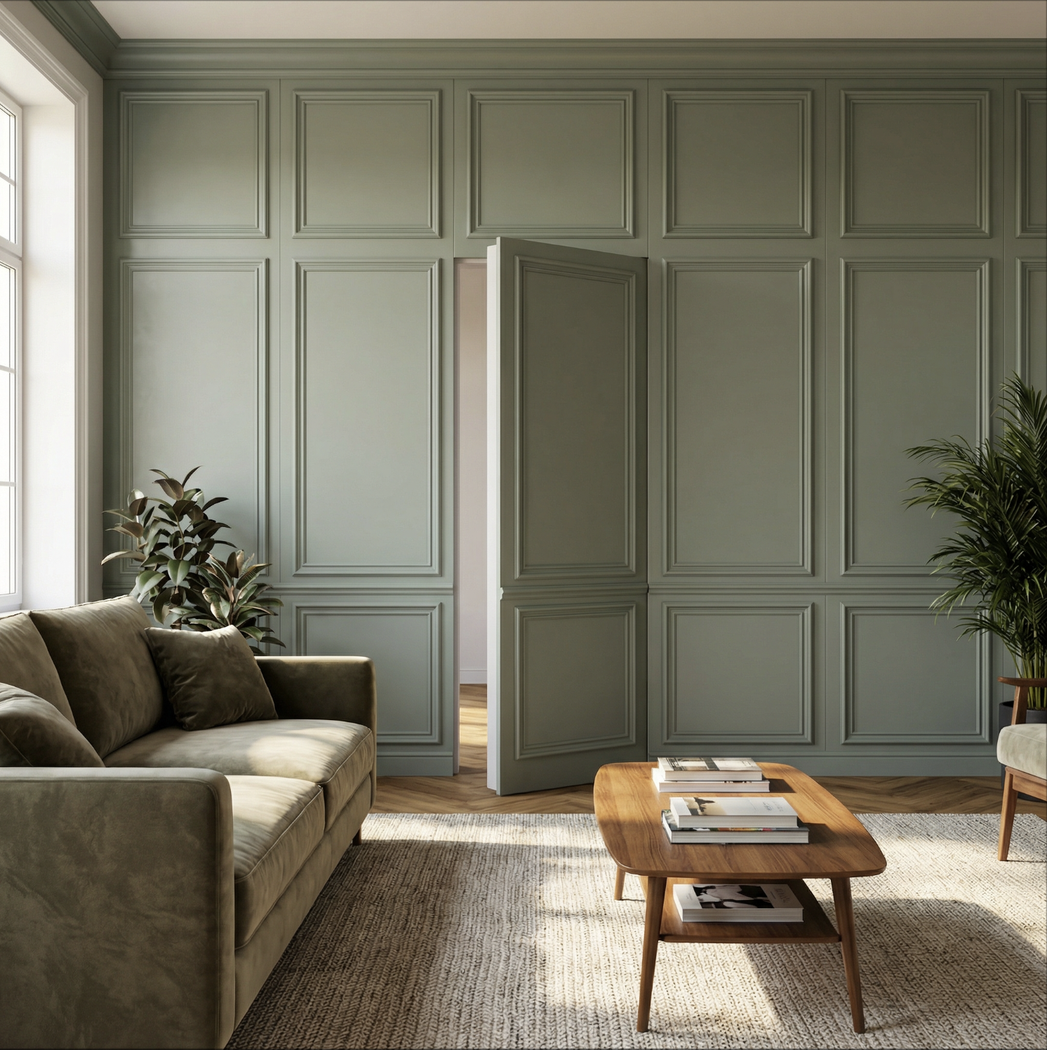 Flush Wall Slab Hidden Door by Maderra