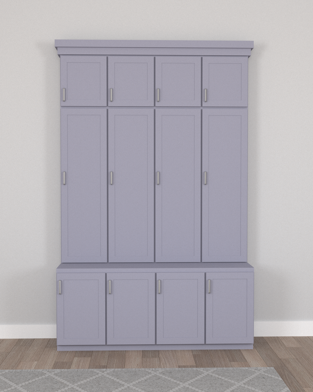 Custom Mudroom gabinete System – Straight Wall Layout by Maderra